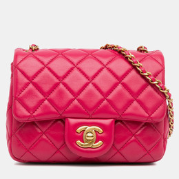 Chanel Classic Pearl Crush Single Flap Mini Square Lambskin Shoulder Bag 1191725