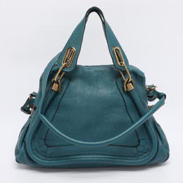 Chloe Blue Leather Medium Paraty Satchel 1191034