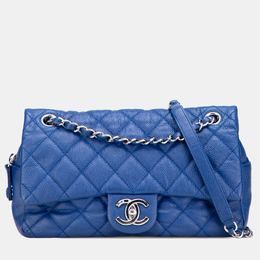 Chanel Blue Medium Quilted Caviar Easy Flap Bag 1191207