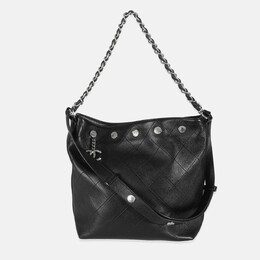 Chanel Black Quilted Calfskin CC Large Button Bucket Bag 1190809
