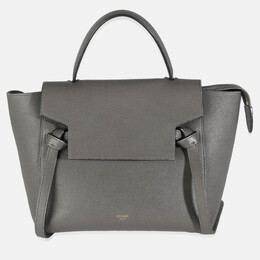 Celine Grey Grained Calfskin Micro Belt Bag 1190777
