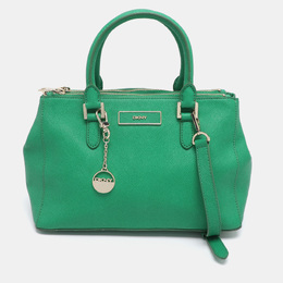 DKNY Green Saffiano Leather Robinson Double Zip Tote 1190570