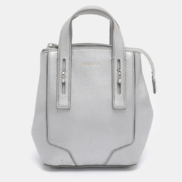 Furla Silver Leather Mini Perla Tote 1190487