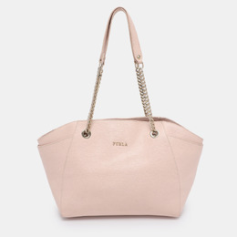 Furla Blush Pink Leather Julia Chain Tote 1190161