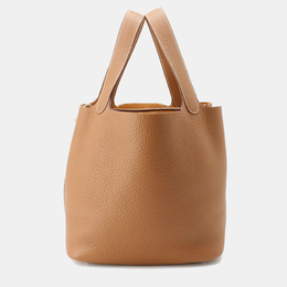 Hermes Picotin Lock 22 Gold Taurillon Clemence Leather Bag 1190412