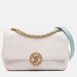 Chanel Single Flap Quilted Calfskin CC Shoulder Bag 1189068
