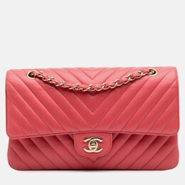 Chanel Classic Double Flap Medium Chevron Lambskin Shoulder Bag 1189062