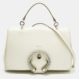 Jimmy Choo White Leather Madeline Top Handle Bag 1188789