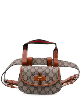 Gucci 2016-2025 Mini GG Supreme Web Bamboo 1947 belt bag 31556093