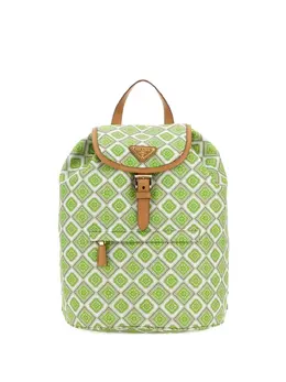 Prada geometric-print drawstring backpack 31470959
