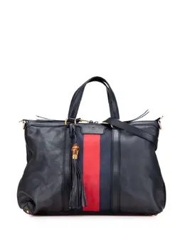 Gucci 2000-2015 Medium Leather Web Rania Convertible Tote satchel 31535564