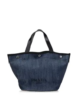 Prada 2013-2025 Denim Logo satchel 31556567