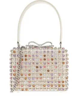 Self-Portrait crystal-embellished bow tote bag 31221253