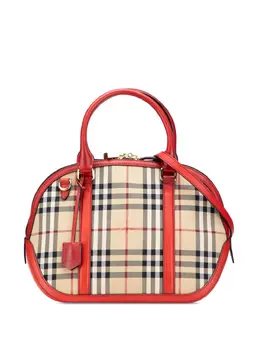 Burberry 2000-2017 Small Haymarket Check Canvas Orchard Bowling Bag satchel 31556597