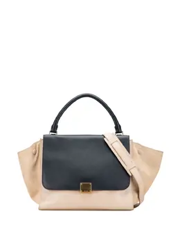 Celine 2012 Medium Bicolor Calfskin and Suede Trapeze satchel 31551816