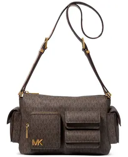 Средняя наплечная сумка Dakota с карманом Michael Kors, коричневый/бежевый 20673733 | brown/ acorn