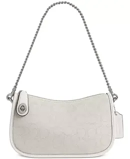 Сумка Swinger Bag из фирменного жаккарда Coach, белый 21464202 | lh/cloud c