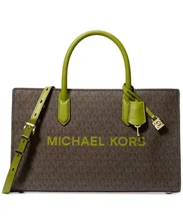 Сумка Scarlett Medium East West Michael Kors, зеленый 21998859 | brown/meadow green