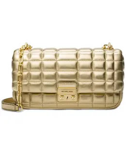 Сумка-трансформер Tribeca Large Convertible Chain через плечо Michael Kors, золотой 18936513 | pale gold