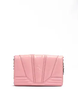 Ferrari Pink GT patent leather bag with chain fe8056121179028