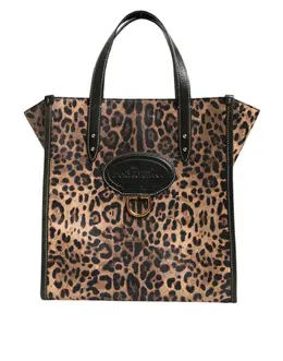 Dolce & Gabbana Multicolor Leopard Shopping Tote Shoulder Women Borse Bag bag4734