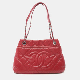 Chanel Matelasse Red Calfskin Tote Bag 1192088