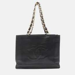 Chanel Large Black Lambskin Leather Tote Bag 1192055