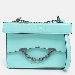 Karl Lagerfeld Turquoise Leather K/Seven 2.0 Crossbody Bag 1189885