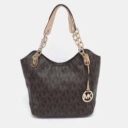 Michael Kors Brown Signature Coated Canvas Lilly Tote 1190548