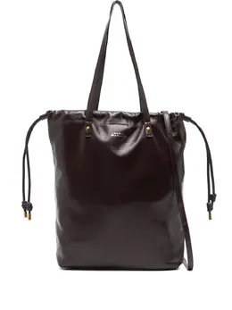 Isabel Marant Silven drawstring leather shoulder bag 31192489