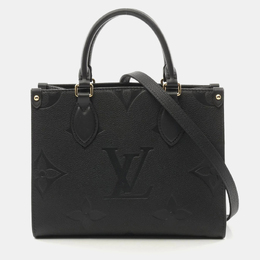 Louis Vuitton On-The-Go PM Black Monogram Empreinte Leather Tote Bag 1192038