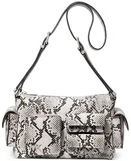 Кожаная сумка через плечо Dakota Small Pocket Michael Kors, серебряный 20673741 | aluminum
