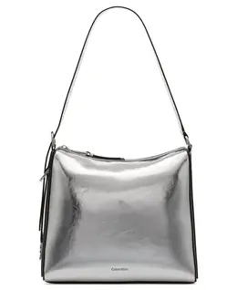 Сумка через плечо Mandy с металликом и молнией Calvin Klein, серебряный 21212451 | metallic silver