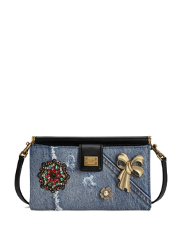 Dolce & Gabbana джинсовая мини-сумка с нашивкой, синий bi3367ag682 | синий