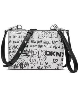 Тисли маленькая поясная сумка-кошелек DKNY, белый 20919280 | marshmallow/black