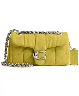 Сумка через плечо Tabby 20 в стеганом дениме Coach, желтый 21464228 | silver/mimosa