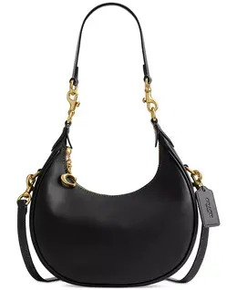 Кожаная сумка Jonie Bag 22 через плечо Coach, коричневый/бежевый 21464226 | brass/black