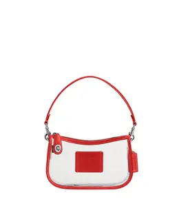 Стадиум мини свингер сумка через плечо Coach, красный 21464233 | silver, sport red