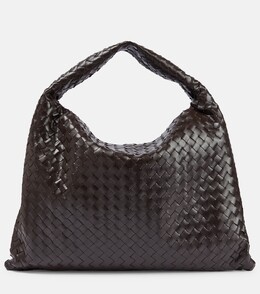 Большая кожаная сумка-тоут hop Bottega Veneta, коричневый p00845394 | brown