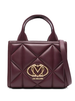 Стеганая сумка-тоут с логотипом Love Moschino, красный jc4081pp1nlc0 | красный