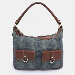 Gucci Blue/Brown GG Denim and Leather Abby Shoulder Bag 1187969