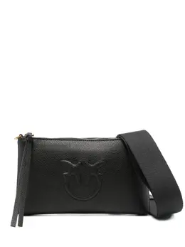 Pinko embossed-logo leather cross-body bag 31390030