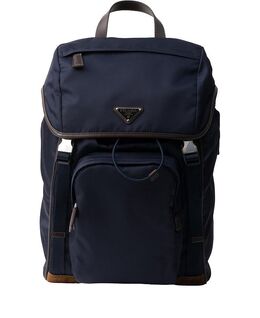 Рюкзак из переработанного нейлона и кожи Prada, синий 5663095 | blue