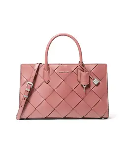 Сумка East West из плетеной кожи Scarlett, средняя Michael Kors, розовый 21067179 | rose
