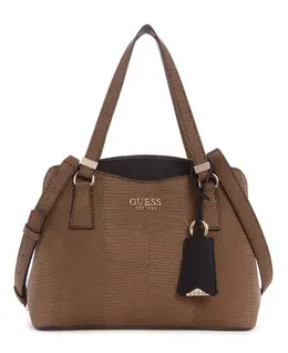 Сумка через плечо Lyndi Small с тремя отделениями Guess, коричневый 11064735 | chestnut multi