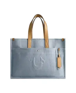 Сумка-тоут большая с вышитой подковой True Religion, синий 18553964 | light blue