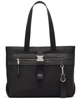 Сумка-шоппер Elora с верхней молнией из нейлона Calvin Klein, черный 21830204 | black, silver