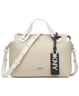 Мини-рюкзак с логотипом Louisa Mini Logo Charm Satchel DKNY, коричневый/бежевый 21998899 | light taupe combo
