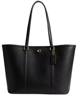 Сумка-тоут Legacy из зернистой кожи Coach, черный 18159857 | brass/black