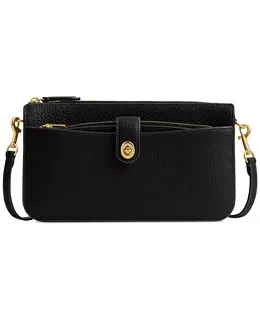 Сумка через плечо Bella Small из кожи Coach, черный 19003277 | brass/black